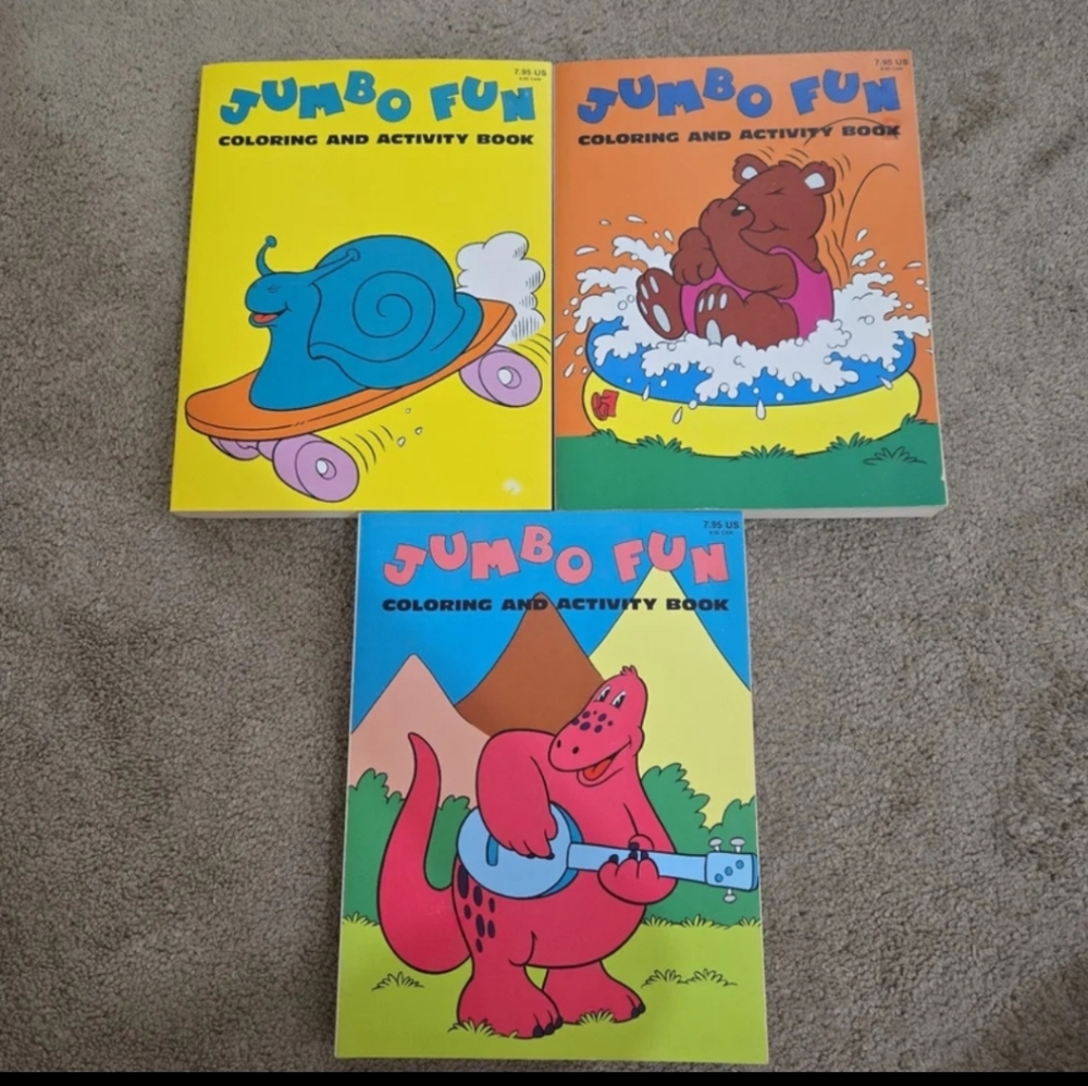 Jumbo Fun Coloring and Activity Book Bundle of 3